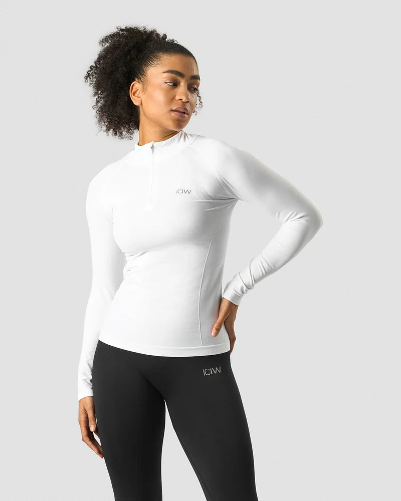 ICANIWILL Define Seamless 1/4 ZIP Wmn treenipaita