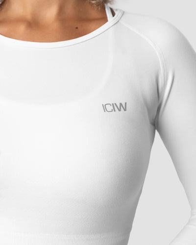 ICANIWILL Define Seamless LS Crop Top treenipaita