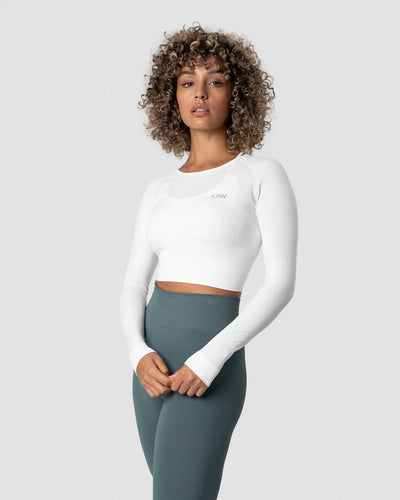 ICANIWILL Define Seamless LS Crop Top treenipaita