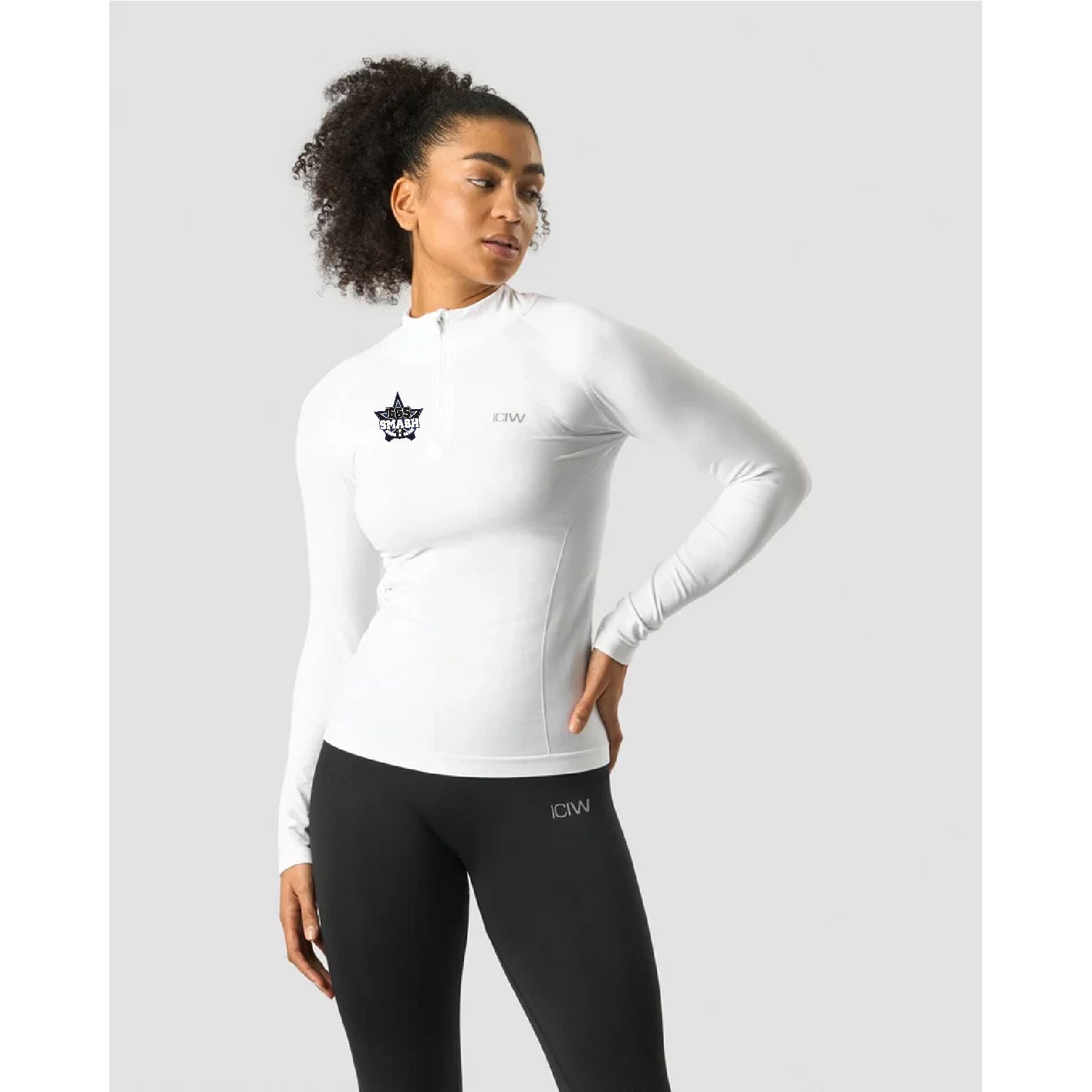 TCS Smash ICANIWILL Define Seamless 1/4 ZIP Wmn treenipaita
