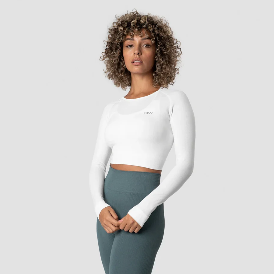 ICANIWILL Define Seamless LS Crop Top treenipaita