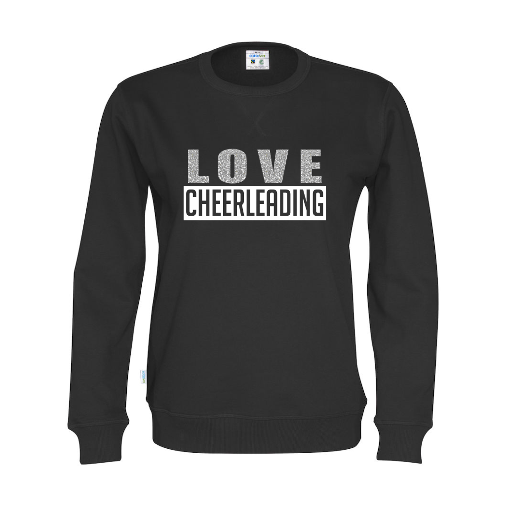 Cottover LOVE CHEERLEADING collegepaita (luomu)