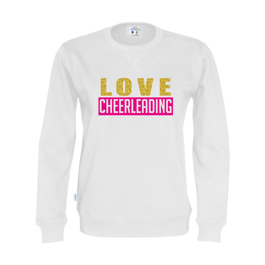 Cottover LOVE CHEERLEADING collegepaita (luomu)