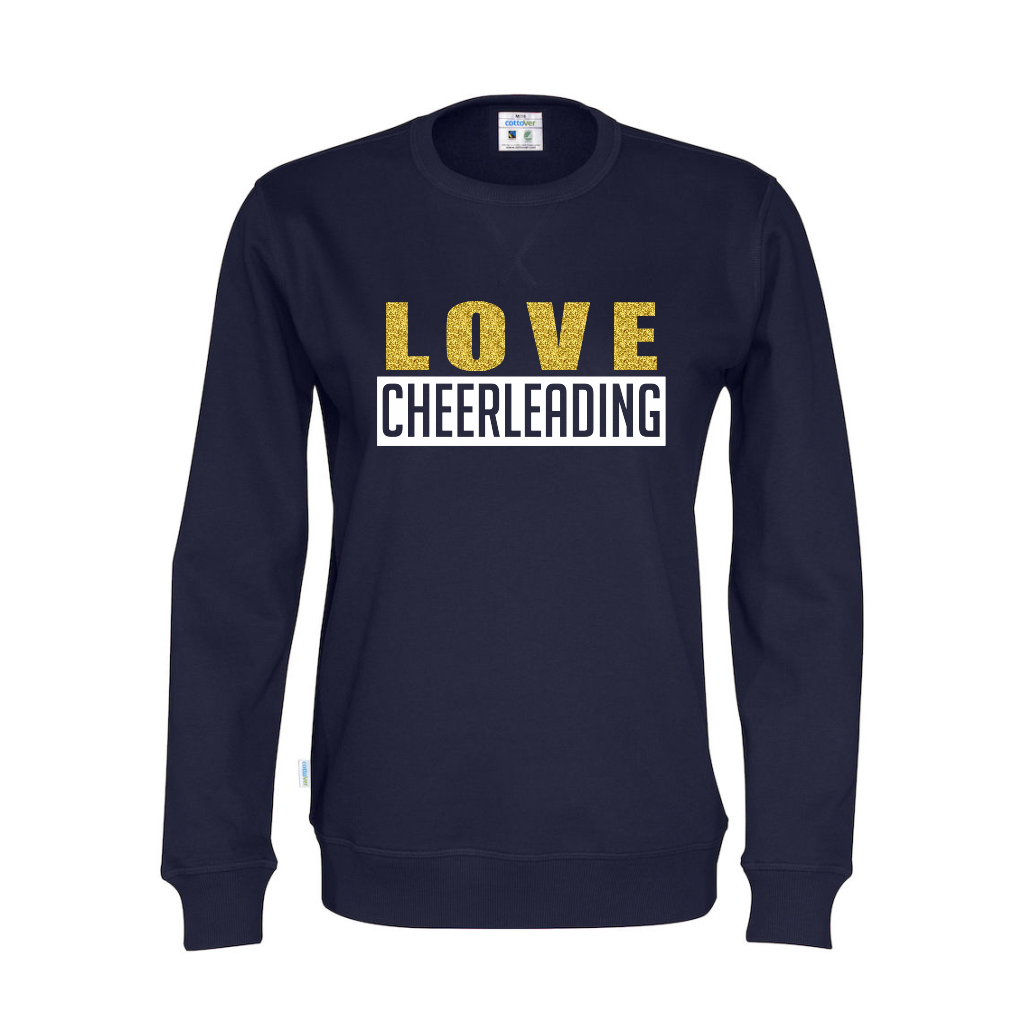 Cottover LOVE CHEERLEADING collegepaita (luomu)
