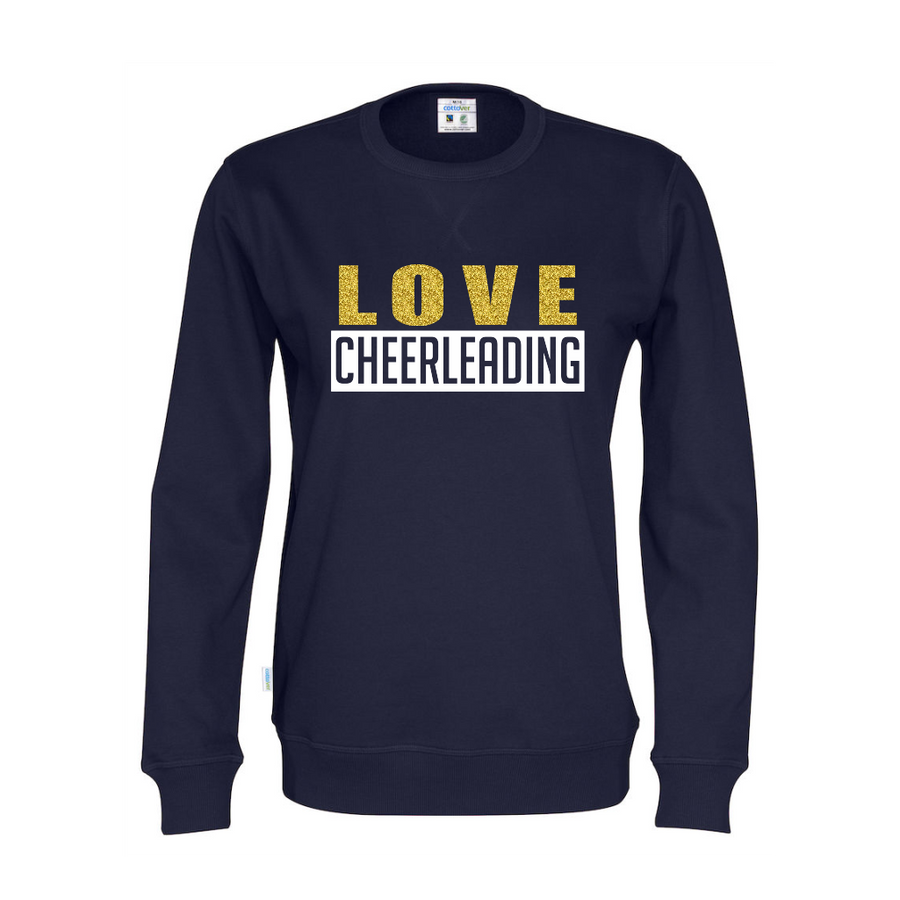Cottover LOVE CHEERLEADING collegepaita (luomu)