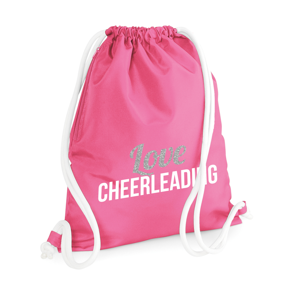 Paksunyörinen Love Cheerleading treenipussi