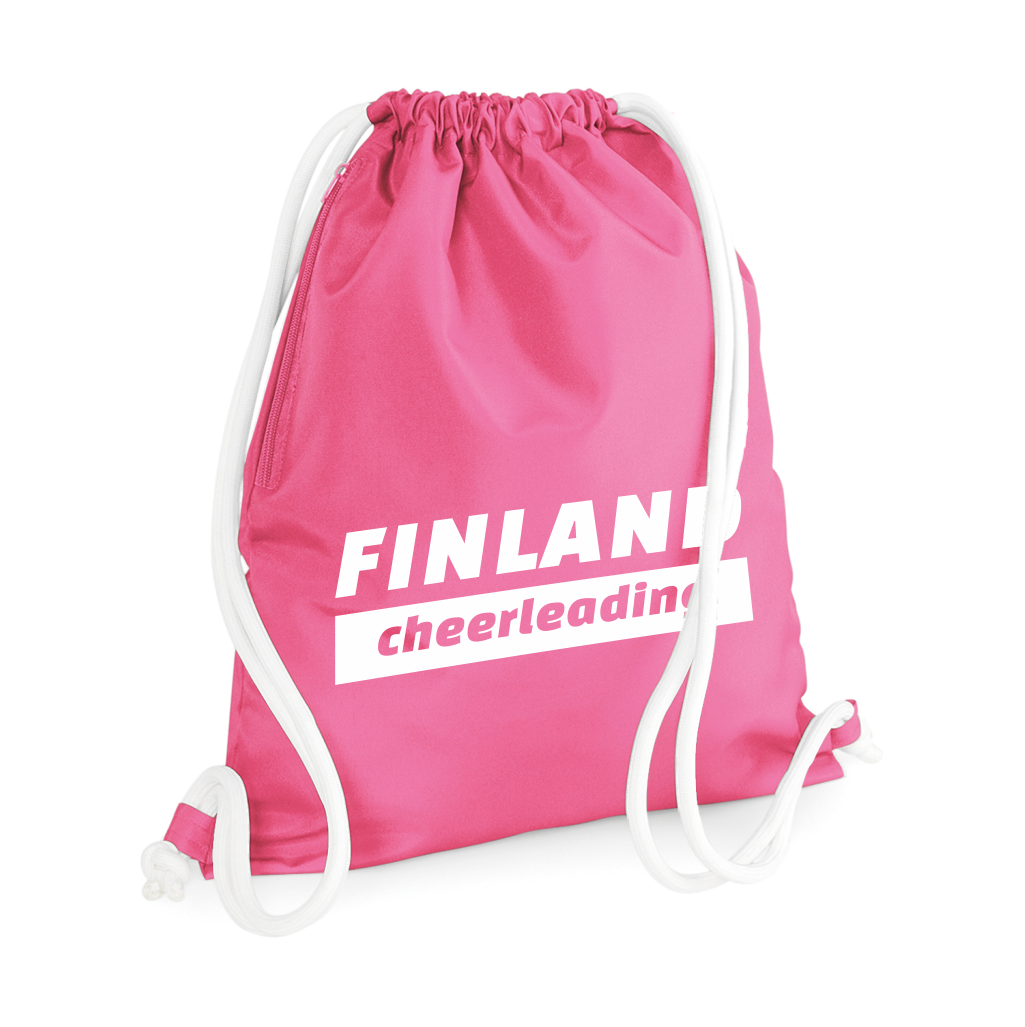 Paksunyörinen FINLAND Cheerleading treenipussi