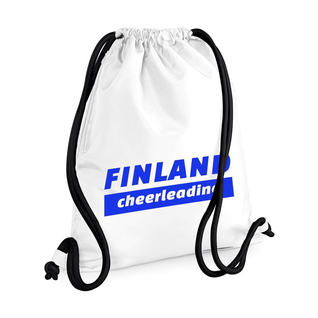 Paksunyörinen FINLAND Cheerleading treenipussi