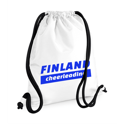 Paksunyörinen FINLAND Cheerleading treenipussi