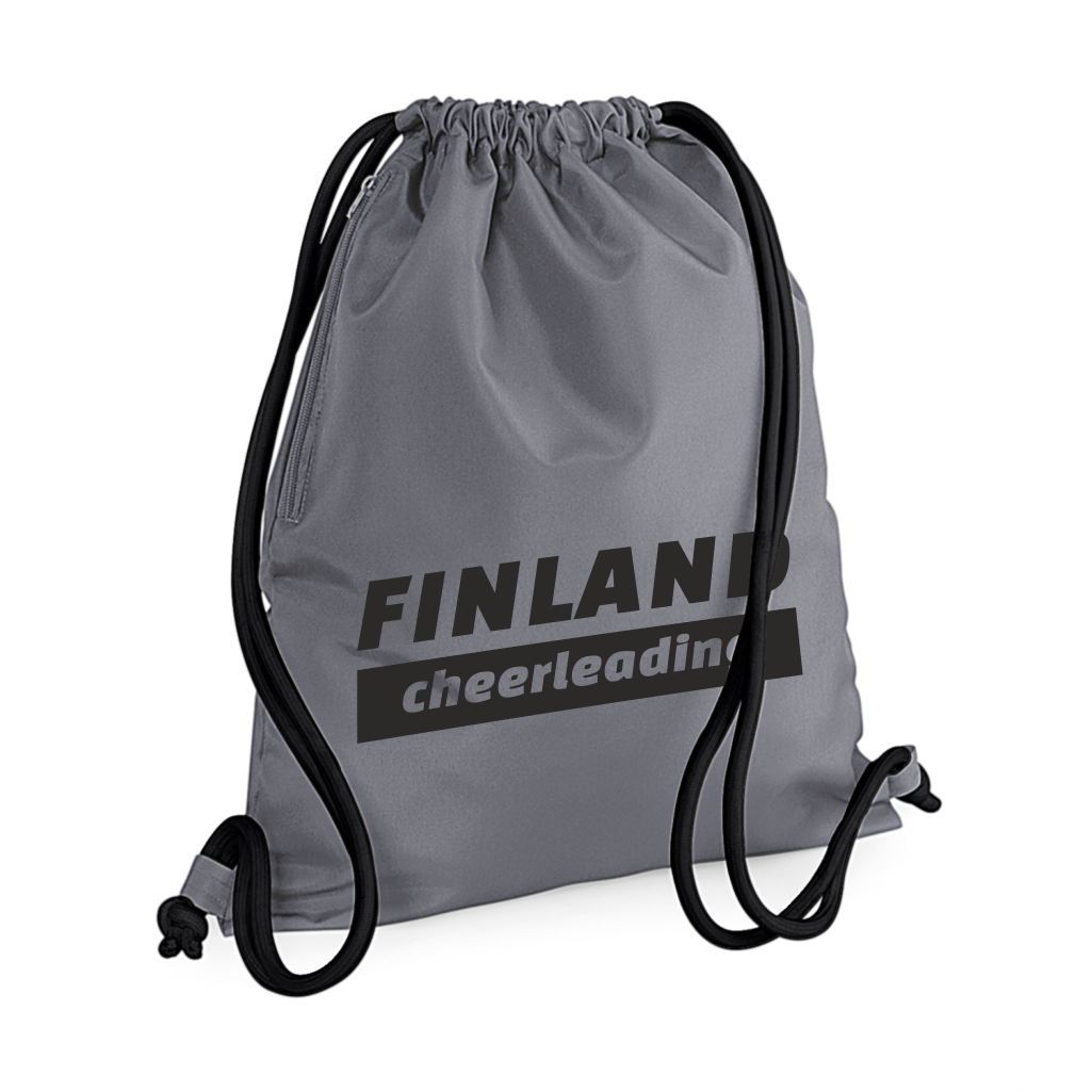 Paksunyörinen FINLAND Cheerleading treenipussi