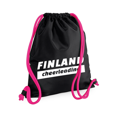 Paksunyörinen FINLAND Cheerleading treenipussi