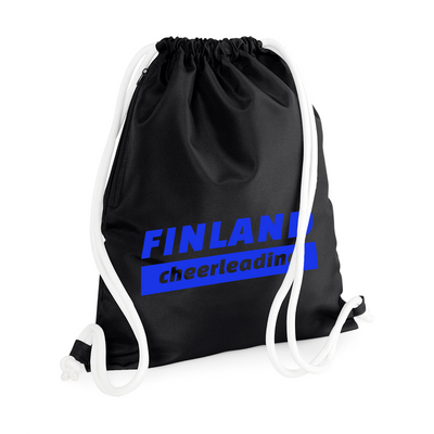 Paksunyörinen FINLAND Cheerleading treenipussi