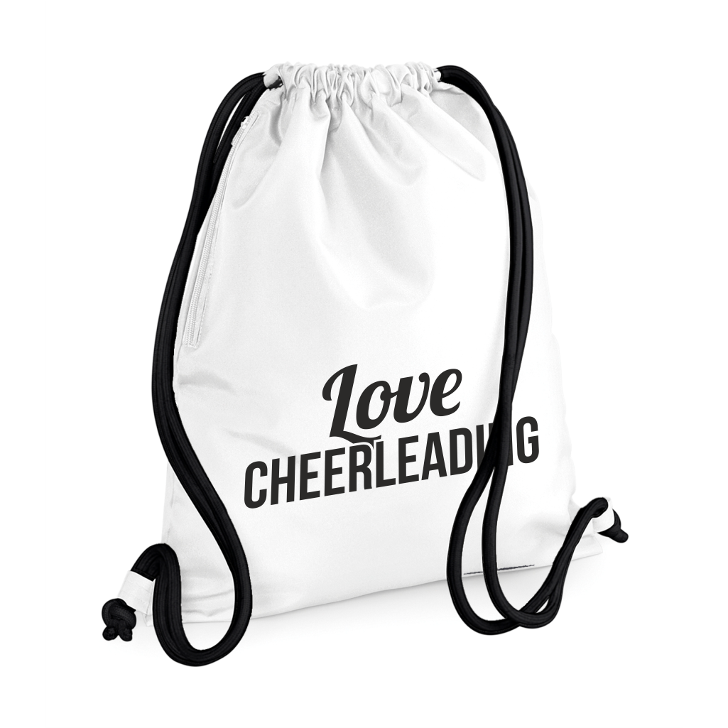 Paksunyörinen Love Cheerleading treenipussi